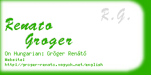 renato groger business card